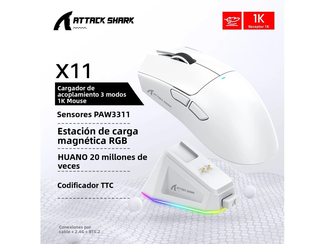 (branco) Mouse Sem Fio, Mouse Tri-modo Bluetooth/2.4g/com Fio