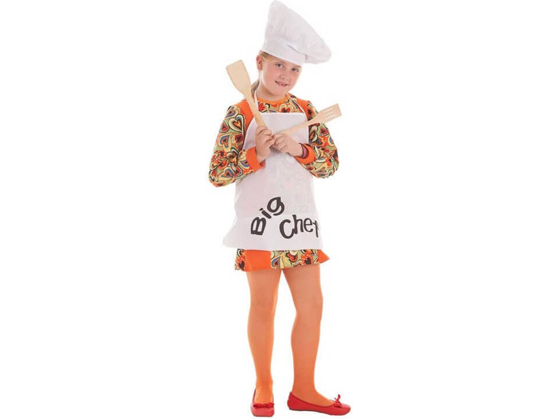 Fato de Menina DISFRAZZES Cozinheira Big Chef (Tam: 11 a 13 anos)