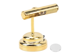 Lâmpada De Parede Miniatura Led Para Casa De Bonecas 1/12 Com Bateria Decoração Móveis Dourado