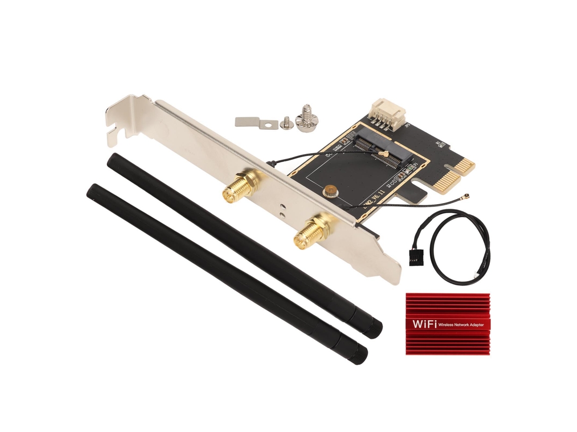 Placa De Expansão M.2 Para Pcie Com Antena Dupla Adaptador Estável E Compatível Para Desktop