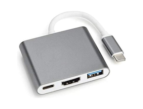Ohryc 4k Usb C Hub Adaptador Para Hdmi Compatível Com Ios E Chrome Os Cor Cinza