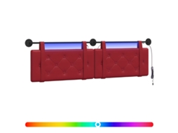 Conjunto 1 Cabeceira Vidaxl Vermelho Couro Sintético (170 X 55 X 5 Cm)