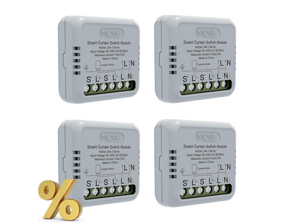 Módulo de interruptor inteligente Zigbee para cortina, compatível com motor de persiana elétrica, requer hub Zigbee Tuya, C