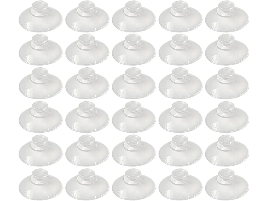 Ventosas De Plástico Compactas, 100 Unidades, 30mm, Com Forte Aderência, Ideais Para Janelas E Superfícies Lisas