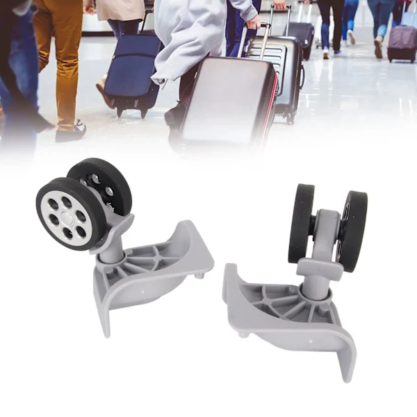 Conjunto De 2 Rodas De Substituição Para Mala, Cor Cinza-claro, Rotação 360°, Para Reparação E Manutenção De Bagagem