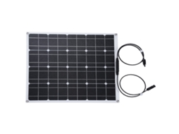 Painel Solar Monocristalino Portátil Simples E Flexível De 18v 50w Carregador À Prova D'água Para Caravana, Carro E Barco