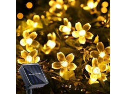 Cordão de Luzes Solares AQUAFORGE, 50 Leds, 2 modos, branco quente, à prova d'água, jardim, pátio