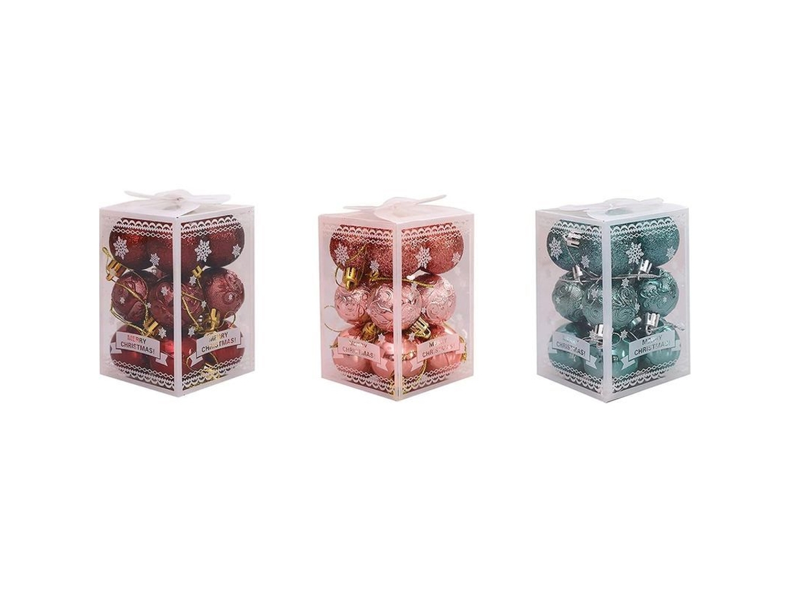 Conjunto De 18 Adornos Navideños De Plástico Inquebrantables Para Árbol De Navidad, Bodas Y Fiestas