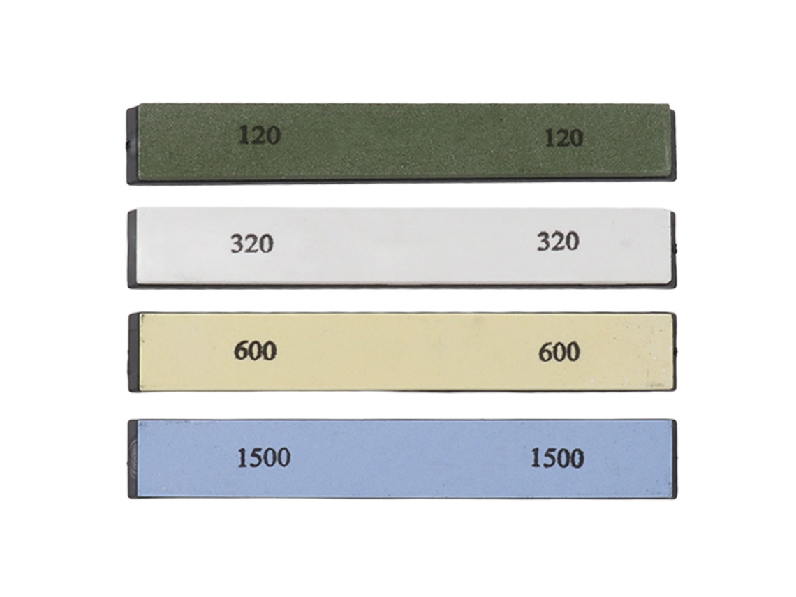 Conjunto De Afiadores Pedra 4 Lados Com Granulação 120, 320, 600 E 1500. Ideal Para Afiar Facas Cozinha Pesca. Aquaforge