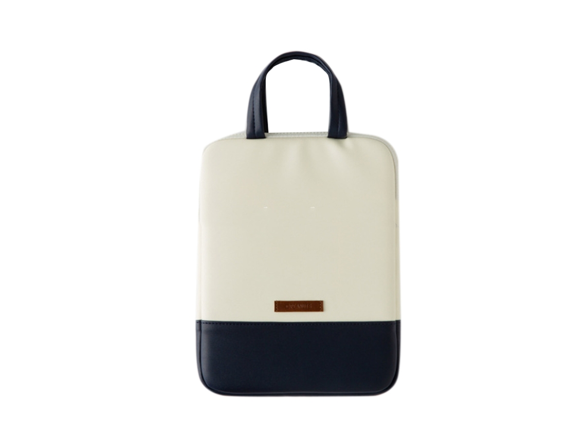 2026zentro-bolsa Para Laptop E Tablet Com Padrões De Letras Fofos À Prova D'água Resistente A Impactos De Couro Pu Branca 11 Polegadas