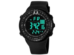 Relógio eletrônico esportivo Synoke Black à prova d'água com LED luminoso para estudantes