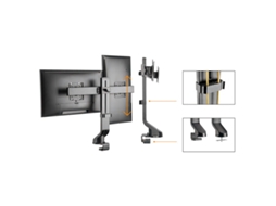 Suporte Mc 854 para dois monitores / Duplo 17 27 14kg Vesa 75x75 100x100 Serve para Mc 848 e Mc 849 Maclean