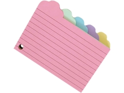 Bloco de notas adesivas em formato de nuvem com 125 folhas, design elegante e escrita suave.