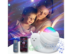 Projetor De Estrelas, Galáxias, Luz Noturna Led, Com Controle Remoto, Rotação 360°, Música Relaxante Para Dormir E Mudança Cores. Aquaforge