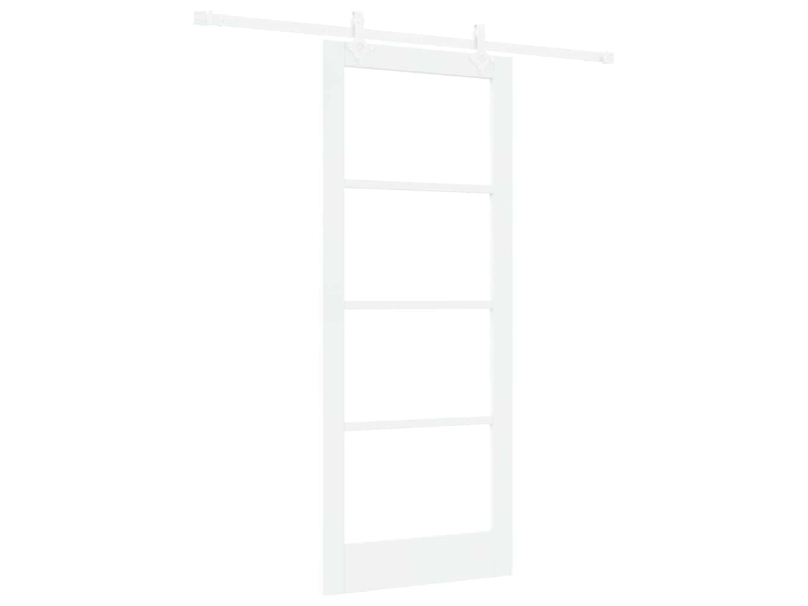 Conjunto 1 Porta Deslizante Vidaxl Branco Madeira De Pinho Maciça (83 X 202 Cm)