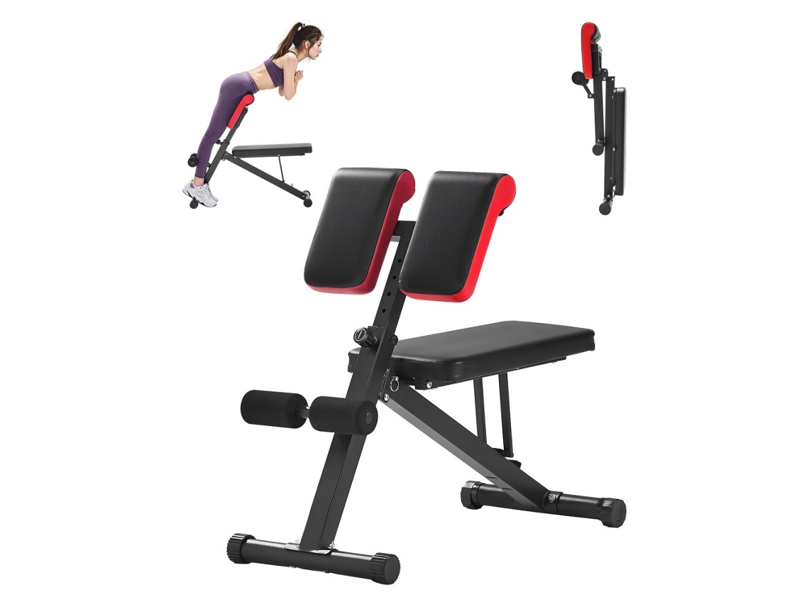 Conjunto De Equipamentos De Fitness Para Casa Com Banco Ajustável, Cadeira Romana E Banco De Treino Tekmaquinas