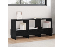 Vidaxl Estante De Revistas Carvalho Preto 102 X 30 X 45 Cm
