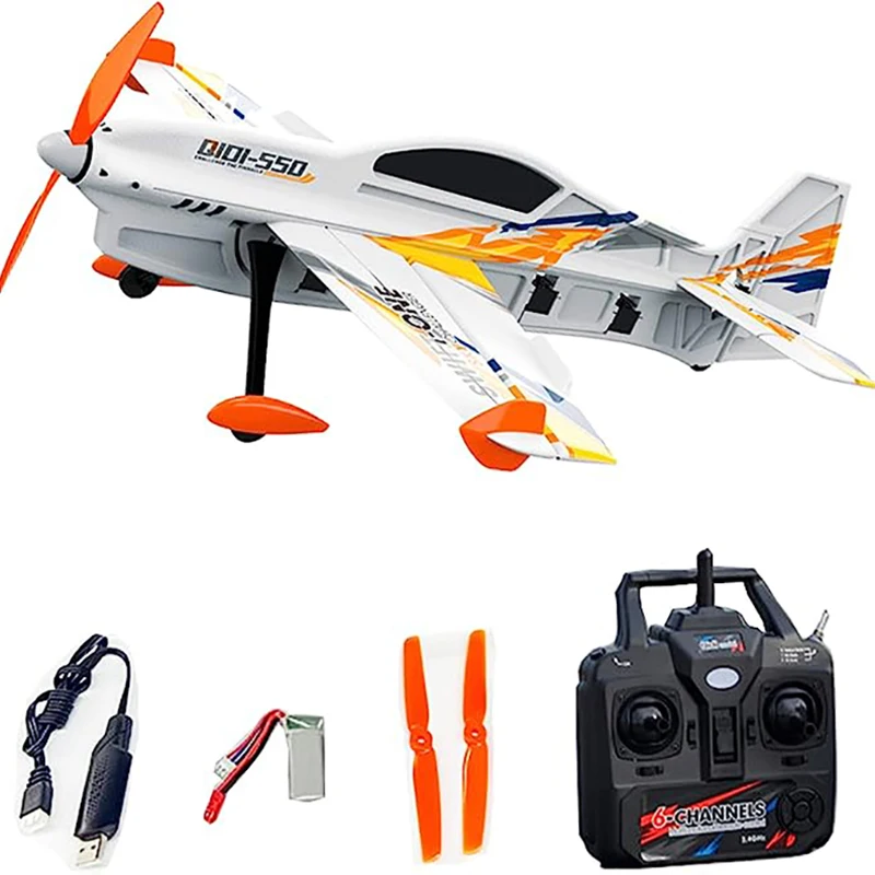 Avião de controle remoto 2.4 GY, 500 mm de envergadura, resistente ao vento. MDUG (laranja)
