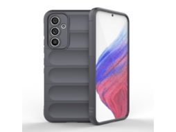 Capa Halinuia Para Samsung Galaxy A54 5g Magic Shield Tpu Flanela Cinzento Escuro (proteção Integral, Interior Em Flanela)
