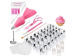 Kit De Decoração De Bolo Com 83 Peças, Com Sacos De Confeitaria E Bicos Para Cupcakes E Biscoitos