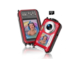 Câmera À Prova D'água 4k de 64mp com Foco Automático, Submersível Até 4,8 Metros JYTGALX (vermelha)
