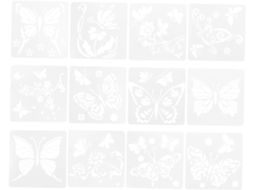 Conjunto De Estênceis Decorativos Reutilizáveis Para Pintura, Artesanato E Desenho.