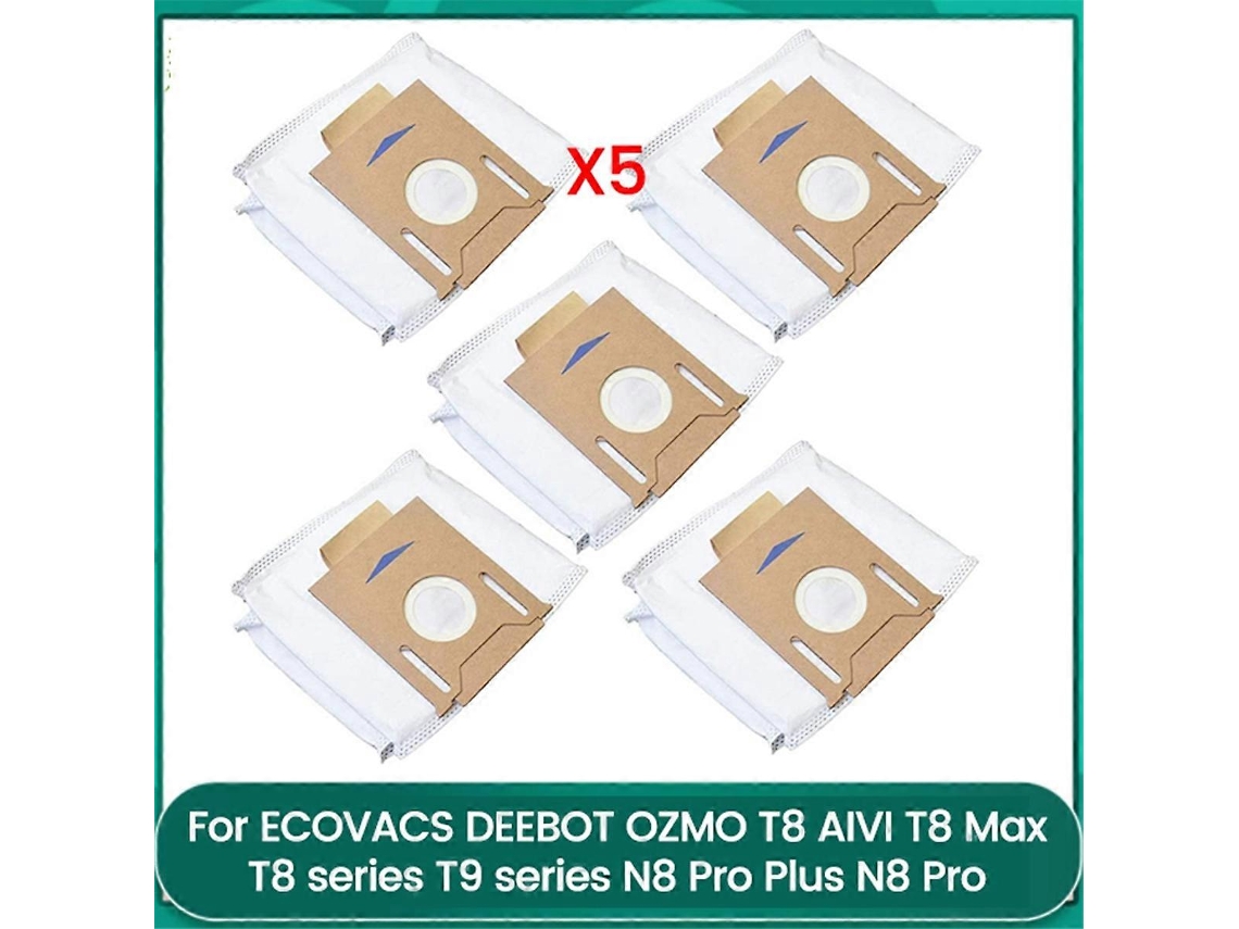 Conjunto De 5 Sacos Para Aspirador Pó Ozmo T8, T8, N8, N8 Pro E T9 Pro. Tuotuo