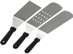 Pá de Pizza em Aço Inoxidável, Conjunto 3 Peças, com Design Perfurado e Cabo Plástico, CHABERLU