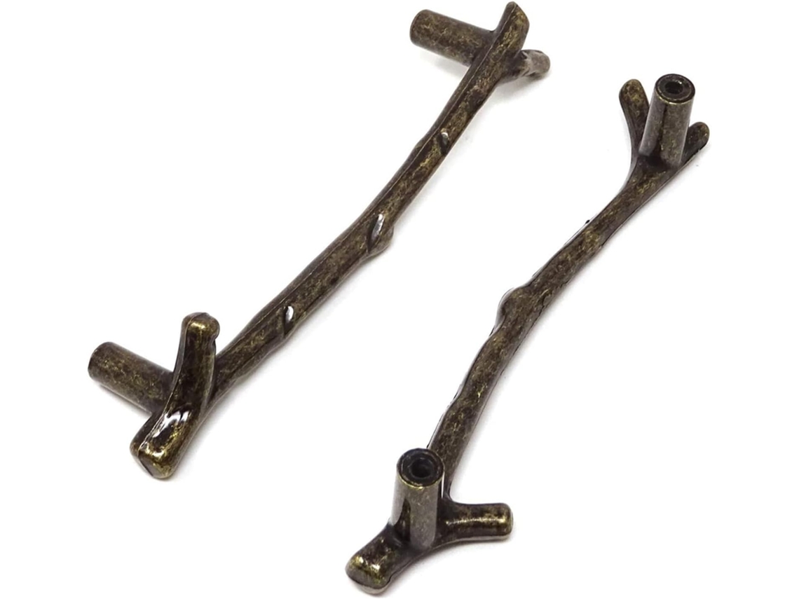 Conjunto De 2 Puxadores Em Liga Zinco Para Móveis, Armários De Cozinha, Gavetas, Guarda Roupas E Portas, Na Cor Preta
