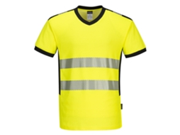 Camiseta Pw3 High Visibility V Neck / Laranja Preto / S Portwest