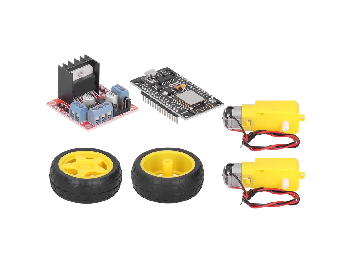 Kit De Carro Robot Inteligente Com Rodas De Borracha Plástica, Motor Dc3-6v E Módulo De Engrenagens Para Carros Rc