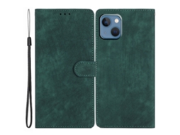 Capa Para Iphone 14 Plus Pele Sintética Verde