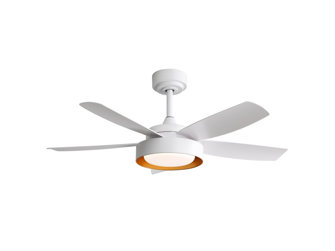 Ventilador de Teto de 42 Polegadas com Luz Led 22w e Controle Remoto, Motor Dc Reversível, Branco para o Quarto ys
