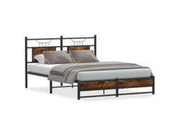 Estrutura de Cama Derivada de Madeira Carvalho Fumado MAISON EXCLUSIVE