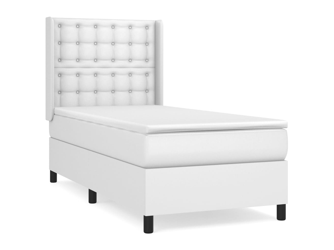 Box Spring Bed, Box Spring Beds Vidaxl Branco Couro Artificial (80 X 200 Cm)