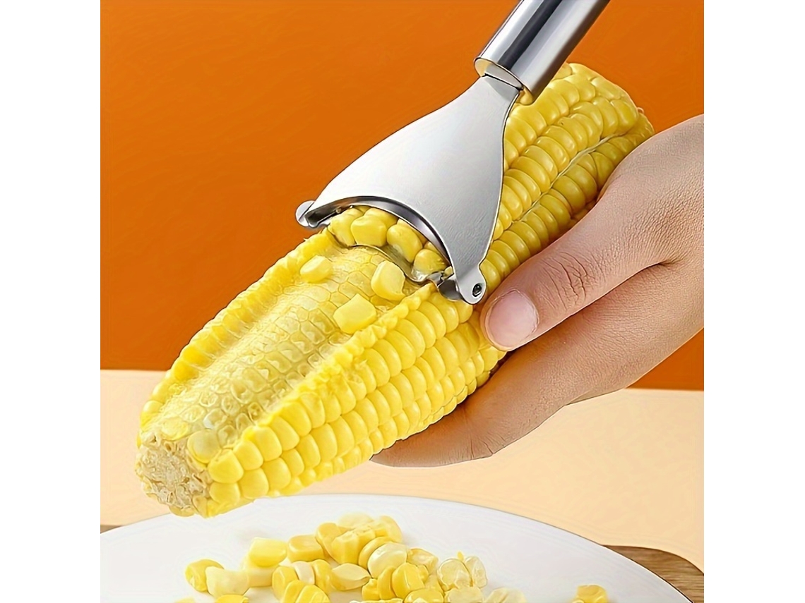 Descascador E Triturador De Milho Resistente, Com Lâmina Serrilhada E Cabo Antiderrapante, Ideal Para Milho, Batatas, Cenouras E Pepinos(18, 01 X 6