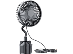 Ventilador Para Carro Porta Copos 12v 24v 3 Velocidades Recarregável