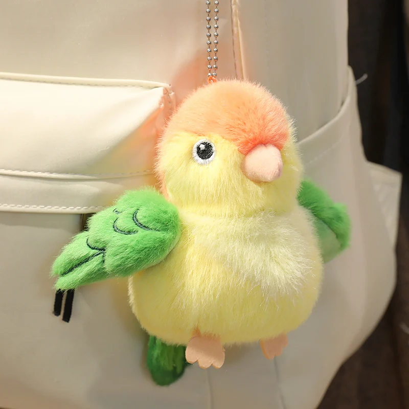 (papagaio 14cm) Chaveiro De Pelúcia Fofo De Pássaro - Presente De Anime -