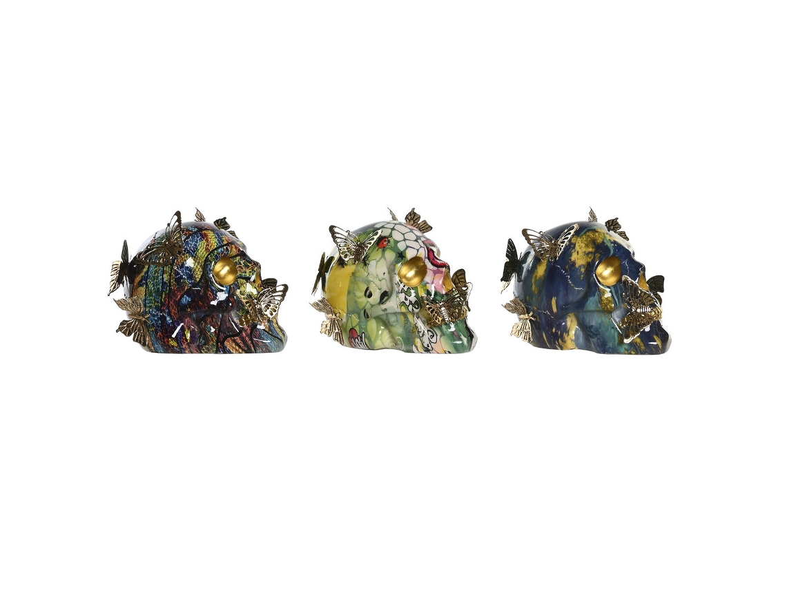 Figura Decorativa DKD HOME DECOR Resina Caveira Moderno (15,5 x 10,5 x 11 cm)