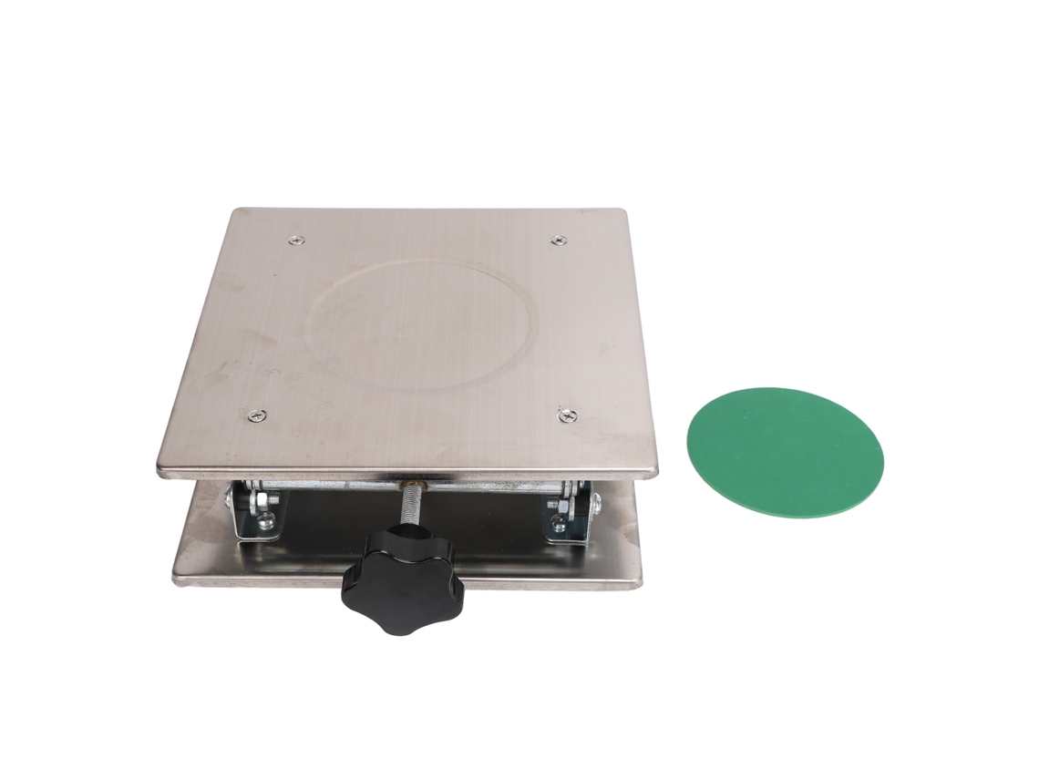 Mesa Elevatória Laboratorial de Aço Inoxidável 8x8 Polegadas 75x290mm, Carga 50kg S/MARCA