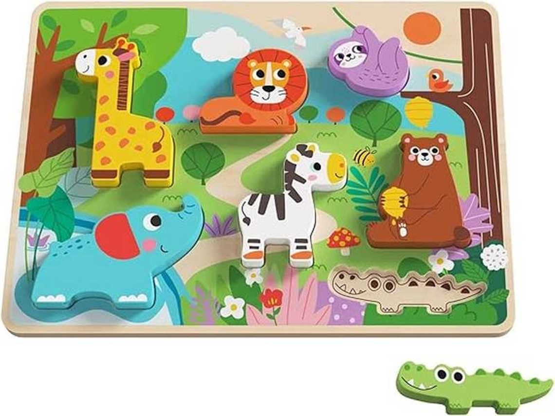 Quebra -Cabeça Infantil de Animais de Safari