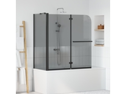 Vidaxl Enclosure De Chuveiro Bi-fold Transparente Escuro