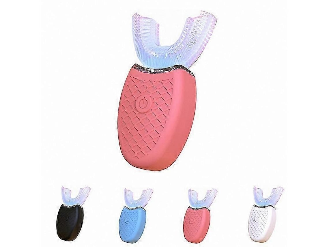 Escova De Dentes Elétrica Clareadora 360° Para Crianças E Adultos Com Design Em Formato De U E Função De Luz Fria.