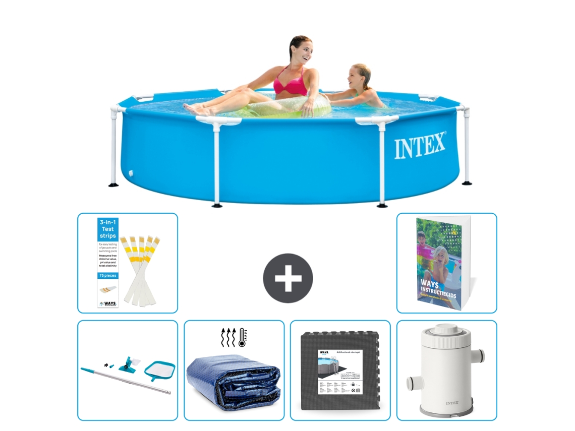 Piscina com Estrutura Redonda 244x51 Cm 5 peças S43 INTEX