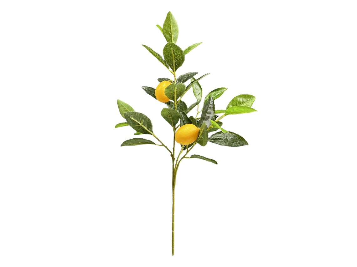 Laxiscreed Ramos De Limão Artificial Com Folhas De Espuma E Tronco De Fio De Ferro, 50cm