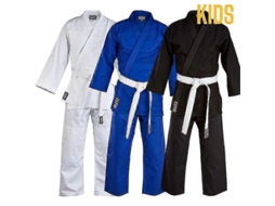 Traje De Judô Para Crianças Azul Yvan150cm 350g Polialgodão Leve Com Cinto Branco 150 Cm Azul