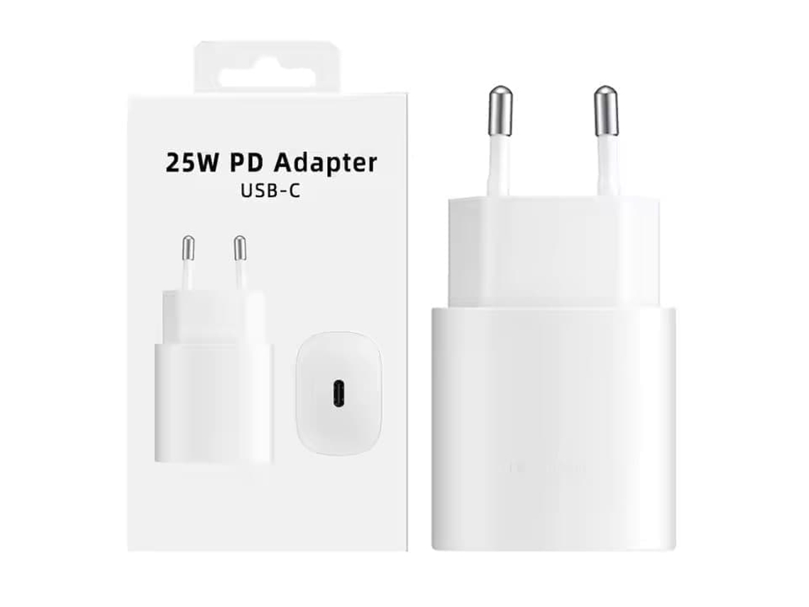 Pacote Com 2 Adaptadores De Energia Para Samsung, Usb-c 25w, Carga Rápida