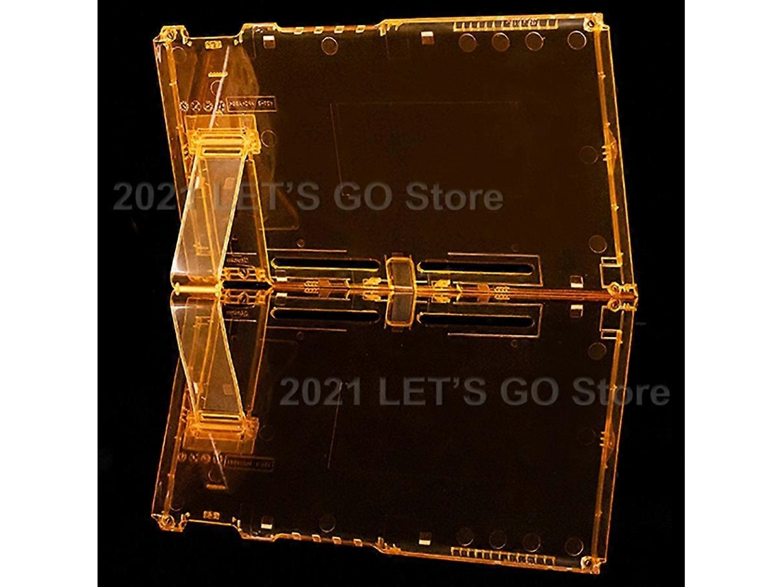 Capa Anti-risco Para Console Nintendo Switch, Placa Traseira Transparente Com Suportetransparent Orange