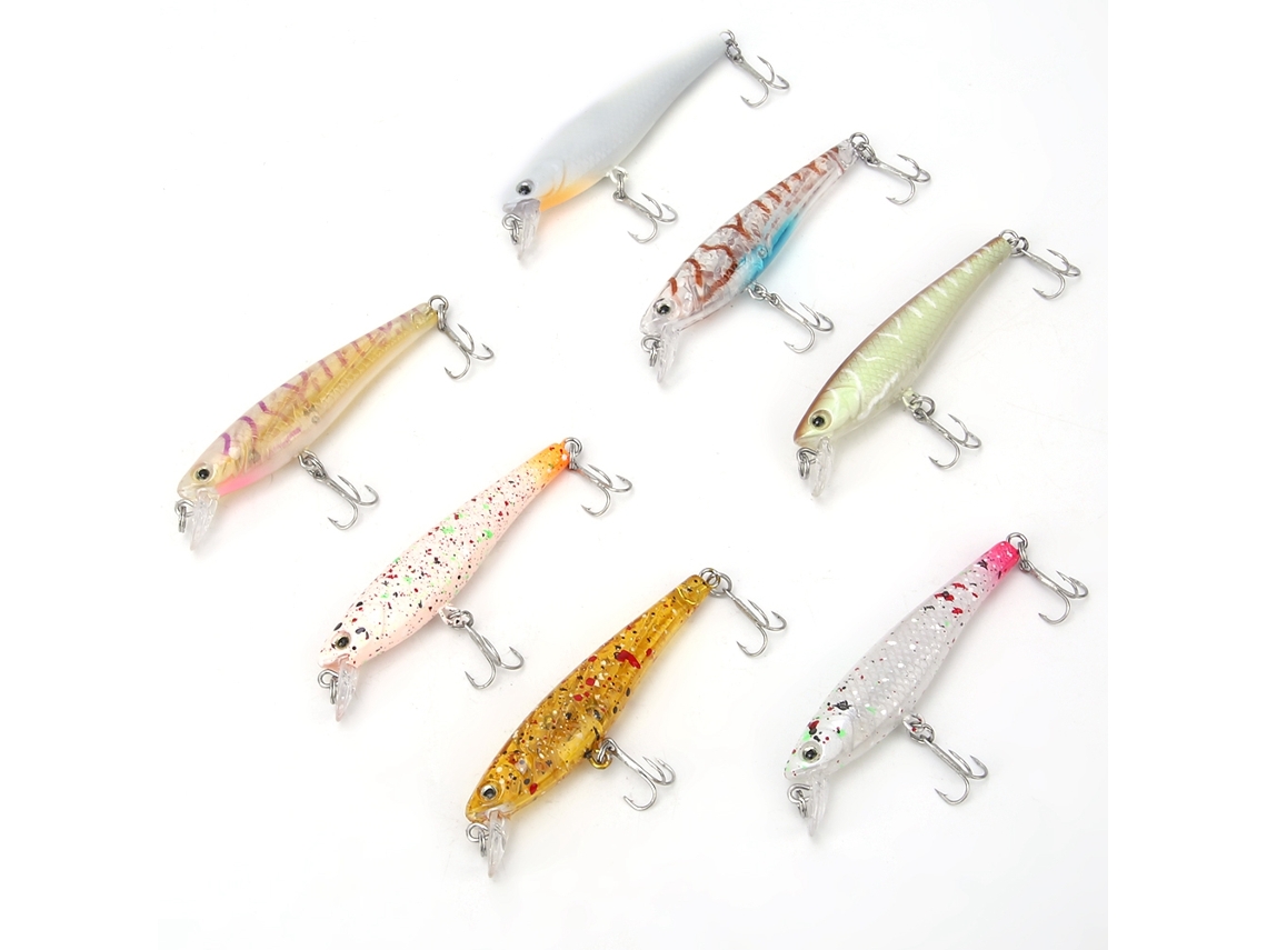 Kit Isca Artificial Minnow 7pcs 6.5cm 3.8g