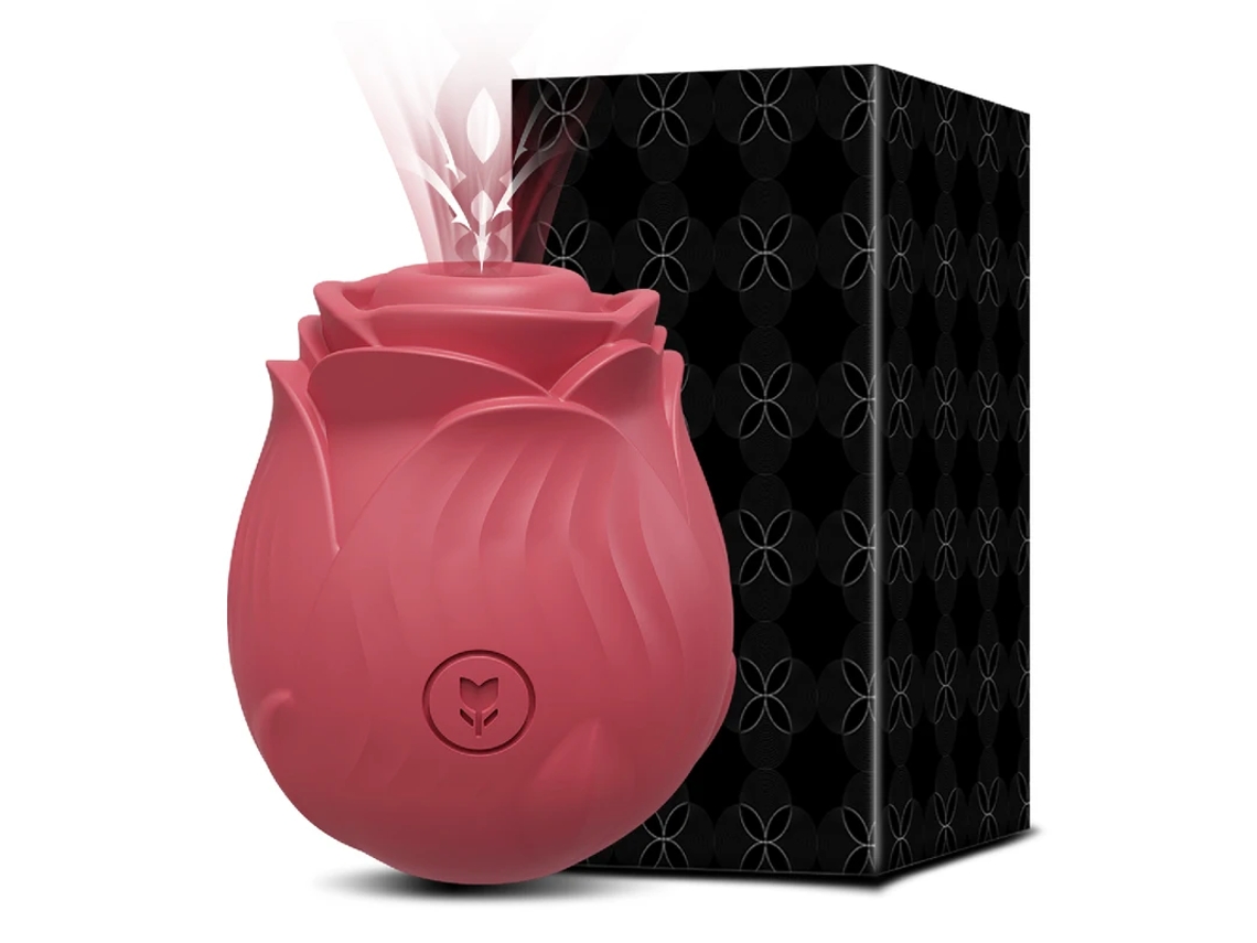 Vibrador de silicone com função de sucção para clitóris e mamilos MDUG (vermelho)
